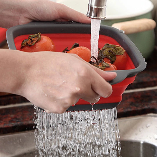 Collapsible Vegetable Washing Basket – Foldable Kitchen Colander & Fruit Strainer