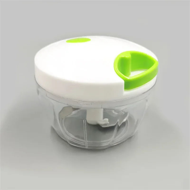 Mini Manual Food Chopper – Portable Garlic Cutter, Vegetable & Meat Mincer with Pull Cord