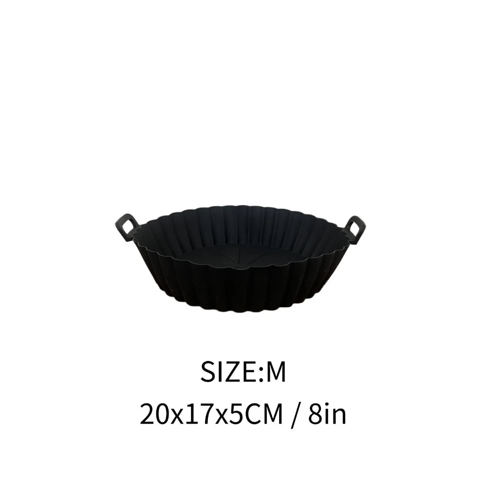 Reusable Silicone Air Fryer Liner – Non-Stick Baking Basket for Air Fryer & Oven