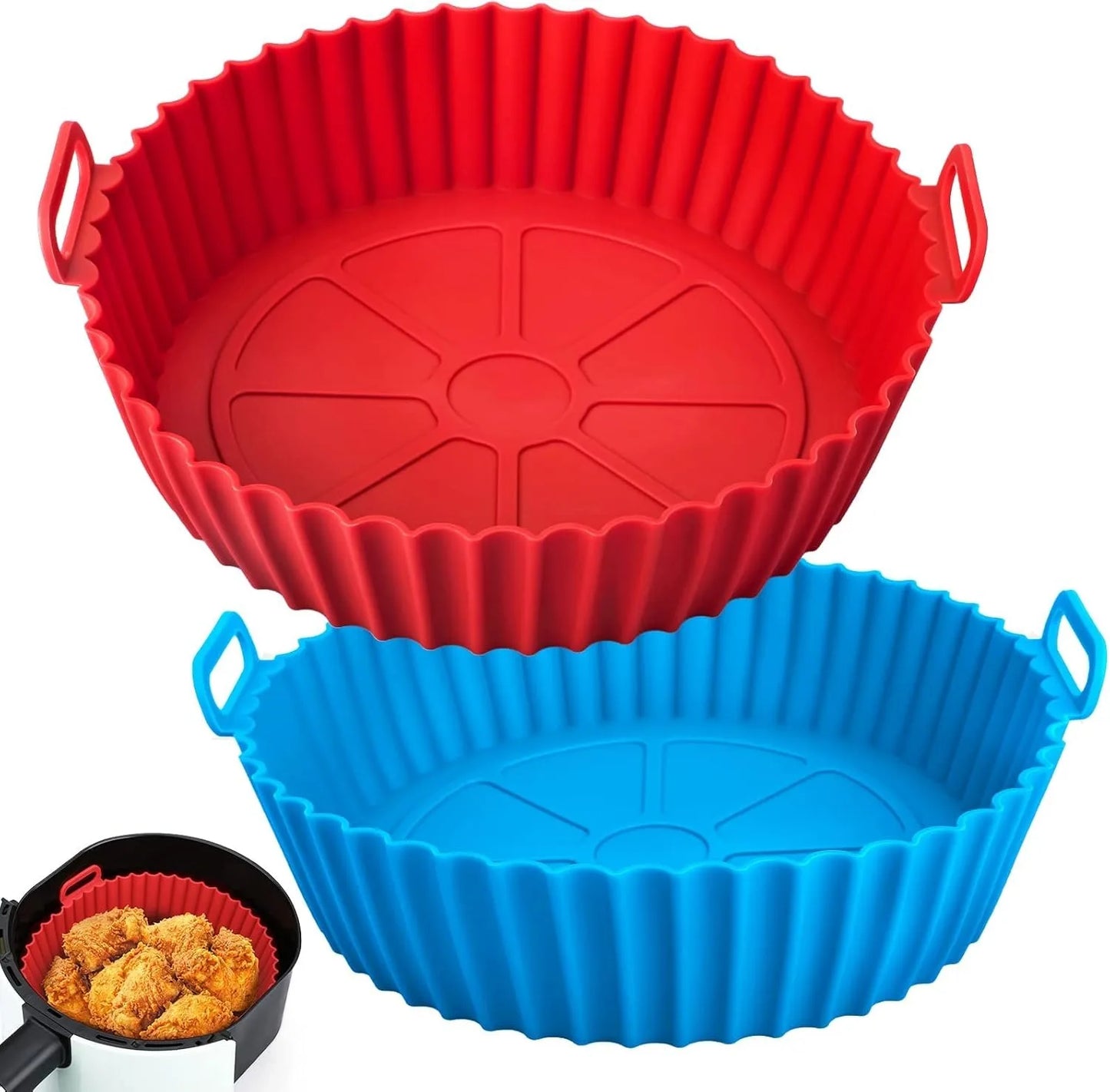 Reusable Silicone Air Fryer Liner – Non-Stick Baking Basket for Air Fryer & Oven