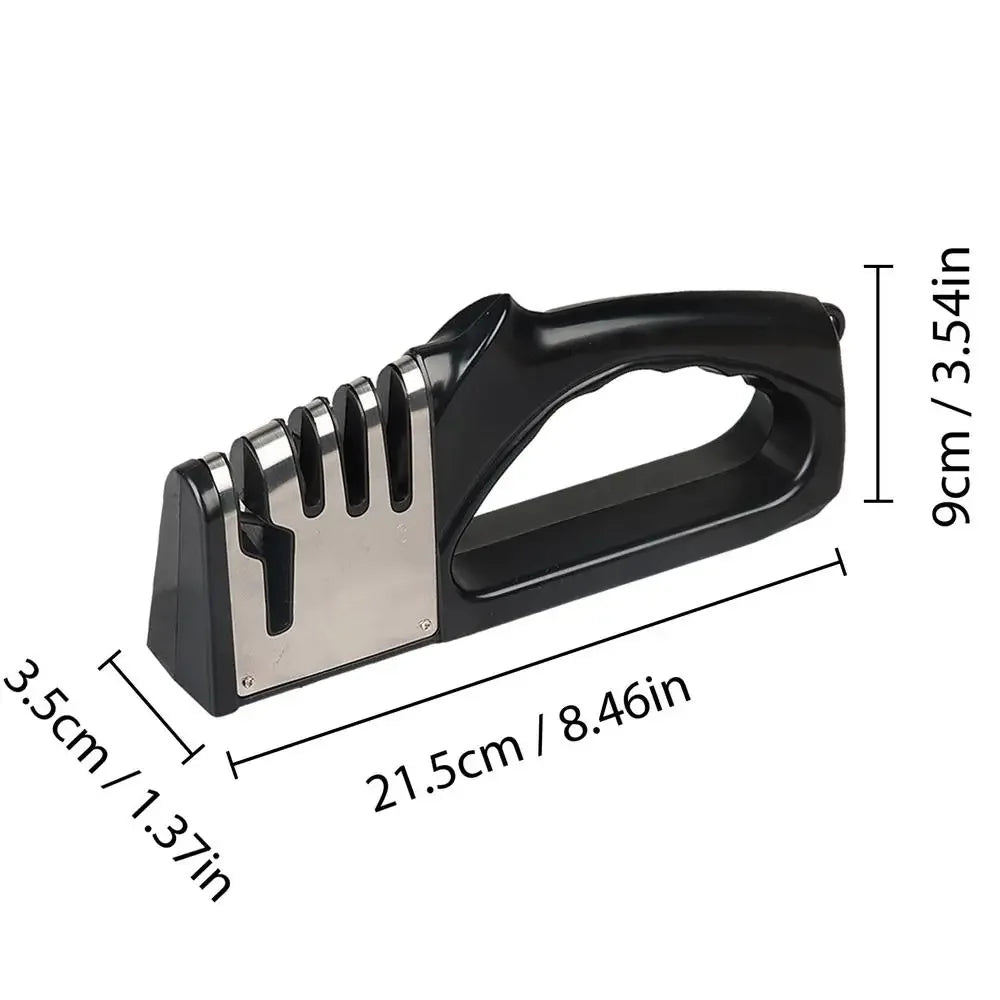 Kitchen Knife Sharpener 4-Stage – Non-Slip Professional Sharpening Tool