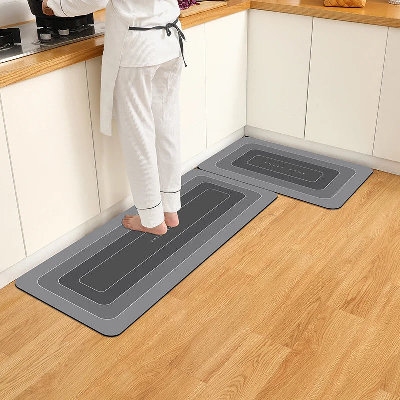Waterproof Anti-Slip Kitchen Floor Mat – Absorbent Non-Skid Door & Entryway Rug