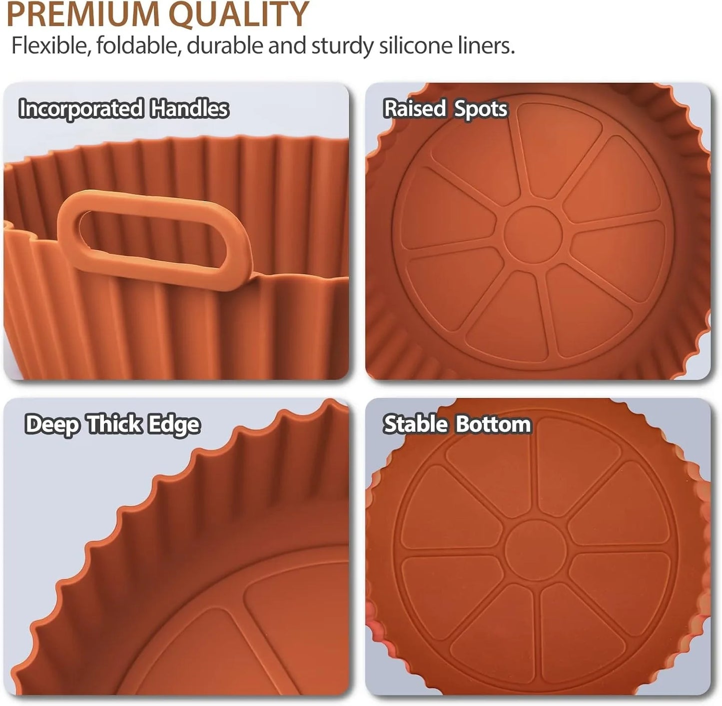 Reusable Silicone Air Fryer Liner – Non-Stick Baking Basket for Air Fryer & Oven