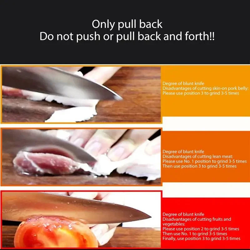 Kitchen Knife Sharpener 4-Stage – Non-Slip Professional Sharpening Tool