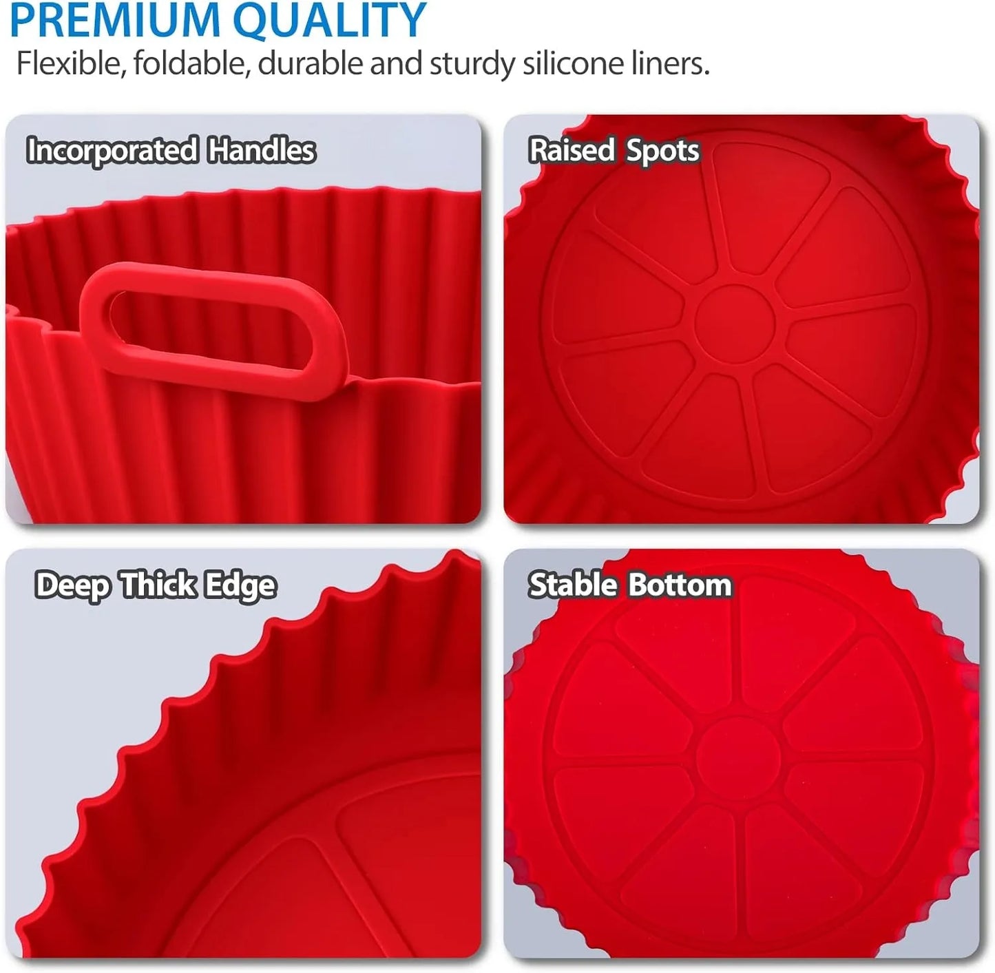 Reusable Silicone Air Fryer Liner – Non-Stick Baking Basket for Air Fryer & Oven