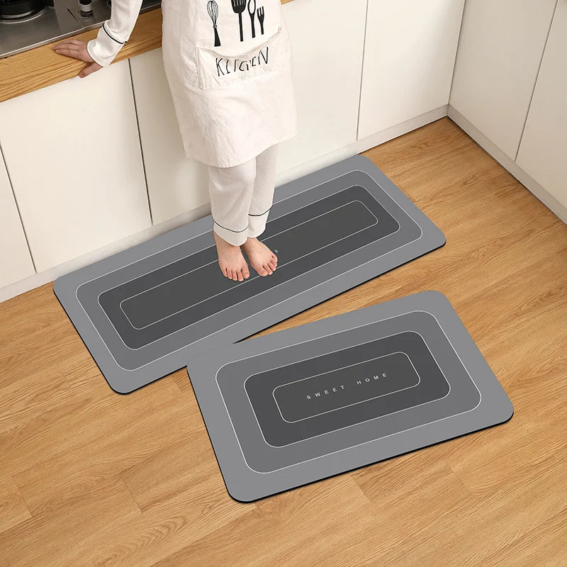 Waterproof Anti-Slip Kitchen Floor Mat – Absorbent Non-Skid Door & Entryway Rug