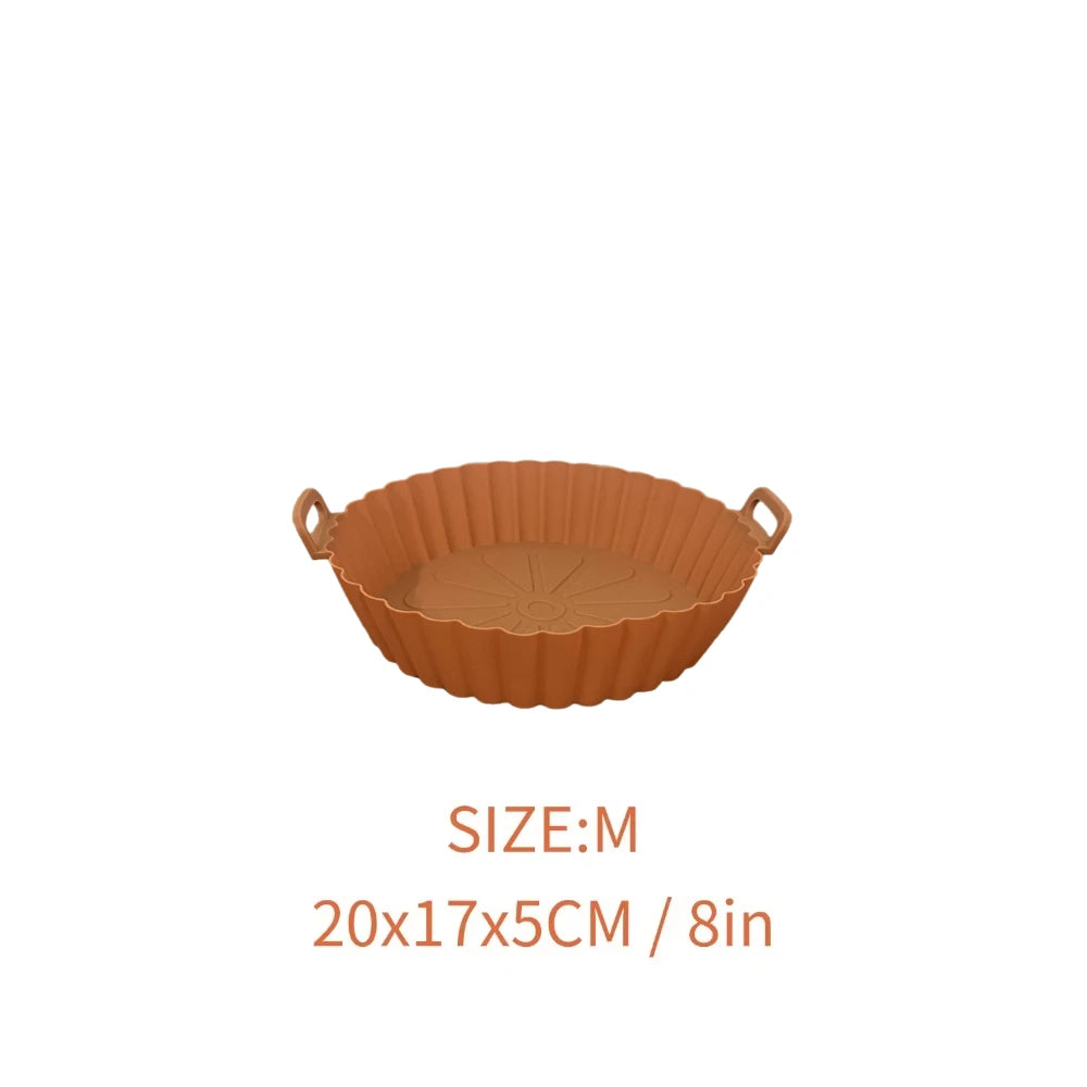 Reusable Silicone Air Fryer Liner – Non-Stick Baking Basket for Air Fryer & Oven