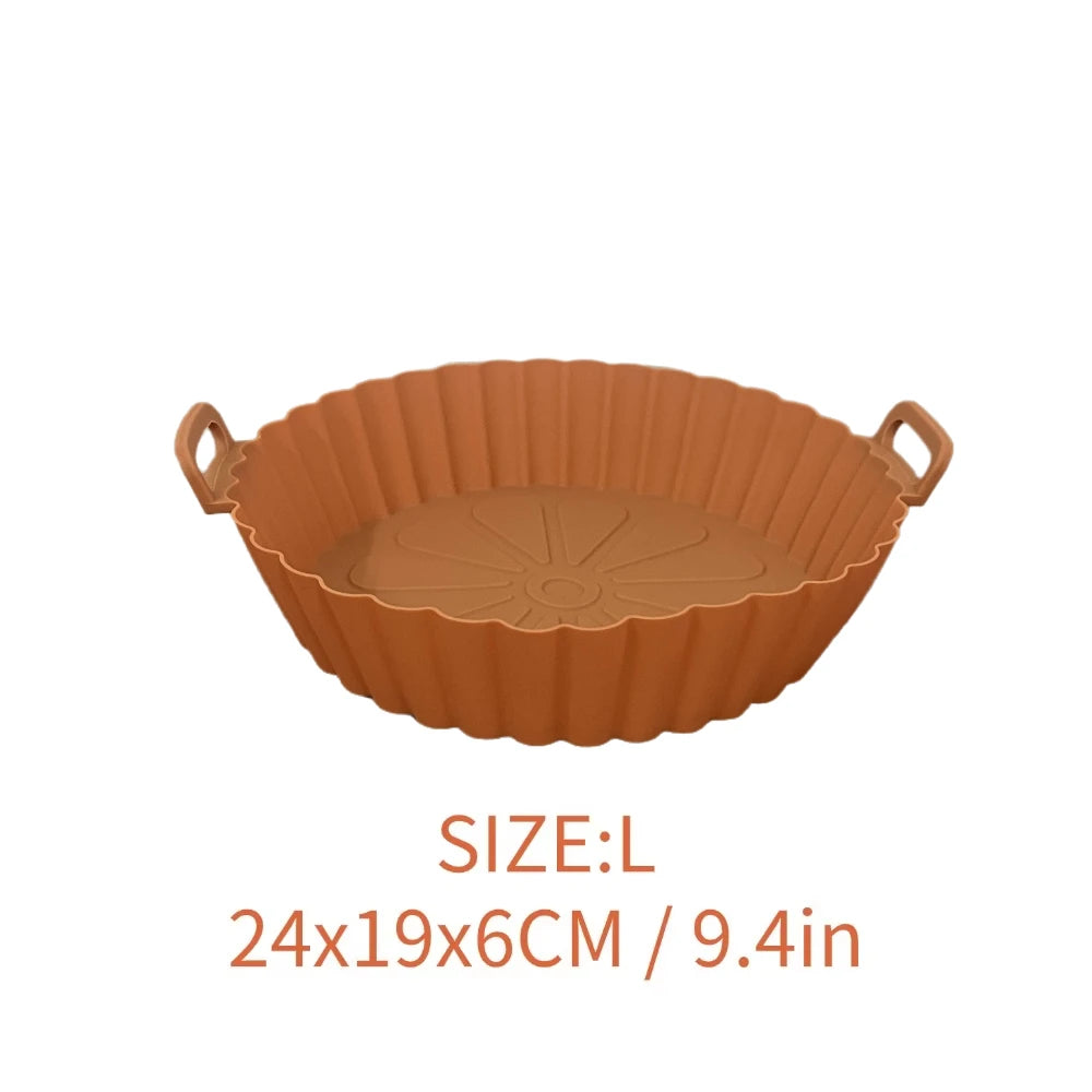 Reusable Silicone Air Fryer Liner – Non-Stick Baking Basket for Air Fryer & Oven