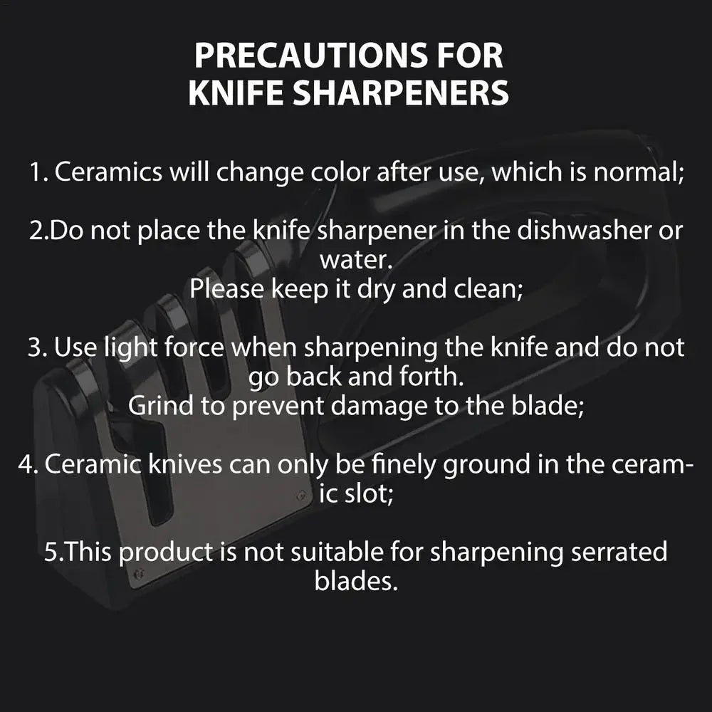 Kitchen Knife Sharpener 4-Stage – Non-Slip Professional Sharpening Tool
