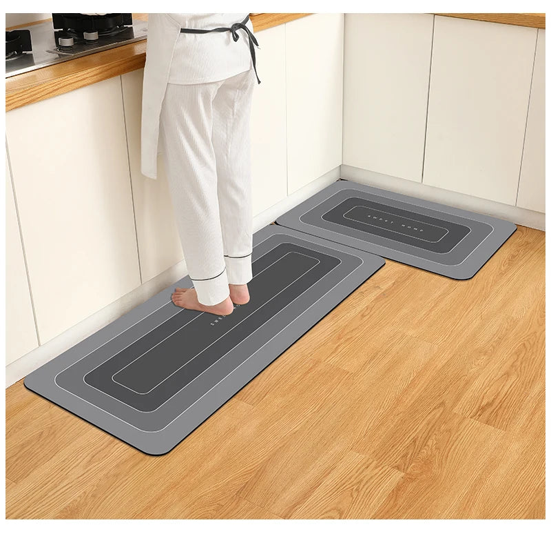 Waterproof Anti-Slip Kitchen Floor Mat – Absorbent Non-Skid Door & Entryway Rug