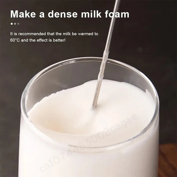 Electric Milk Frother & Coffee Whisk – Handheld Foam Maker for Coffee, Latte & Eggs