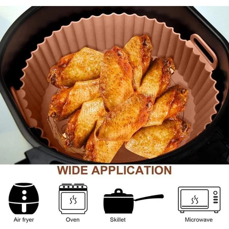 Reusable Silicone Air Fryer Liner – Non-Stick Baking Basket for Air Fryer & Oven
