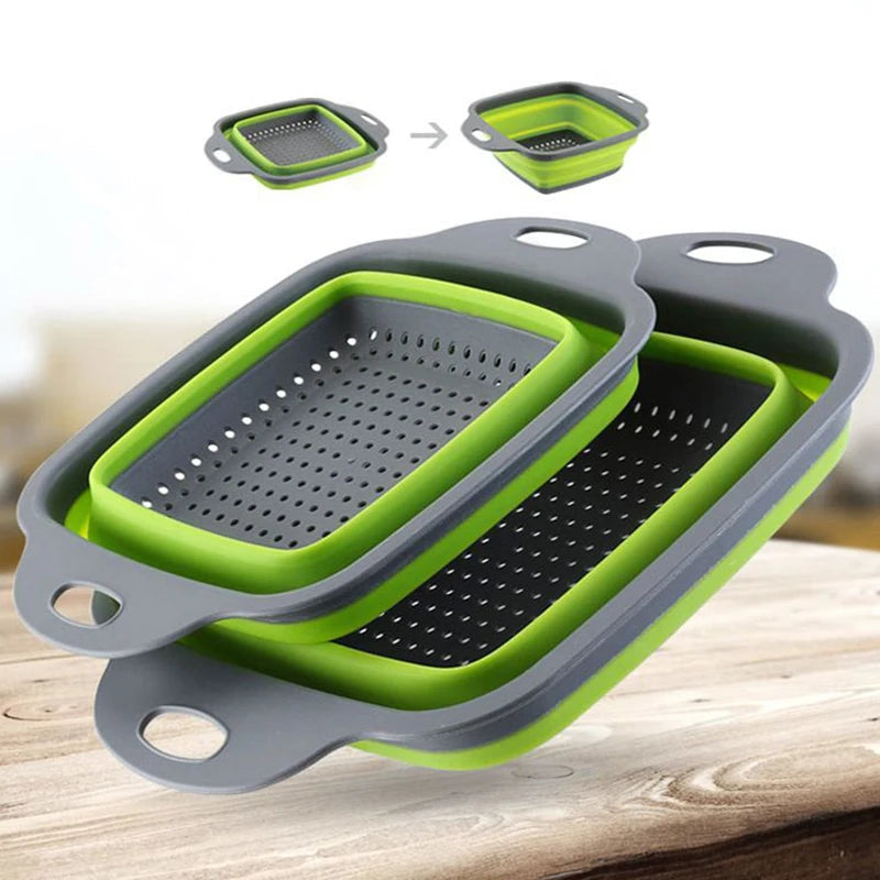 Collapsible Vegetable Washing Basket – Foldable Kitchen Colander & Fruit Strainer