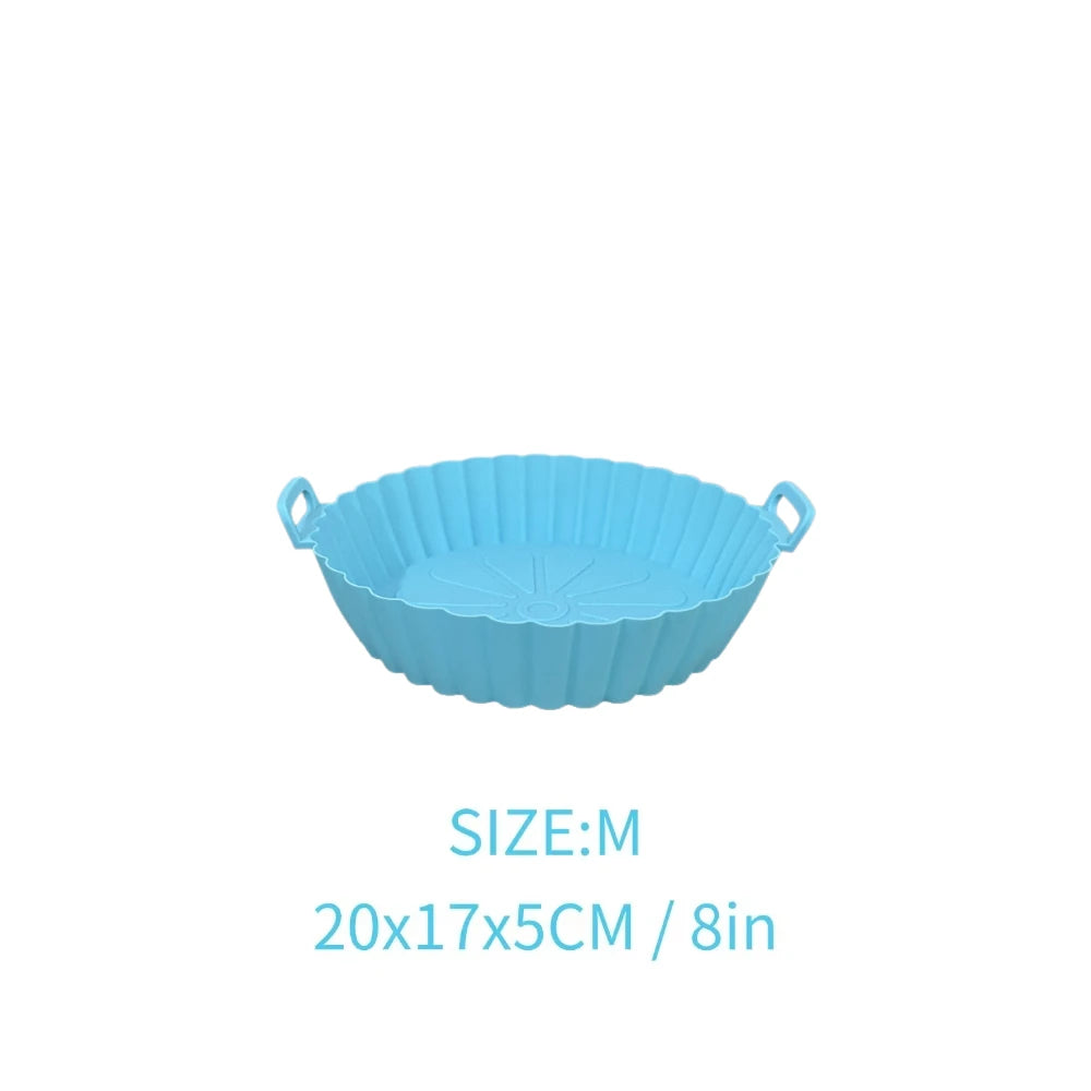 Reusable Silicone Air Fryer Liner – Non-Stick Baking Basket for Air Fryer & Oven