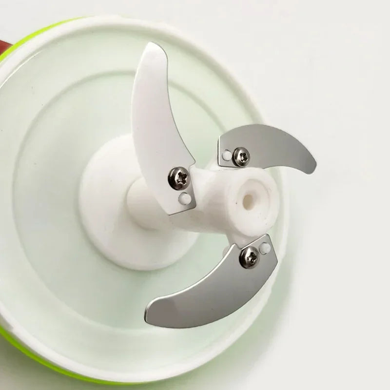 Mini Manual Food Chopper – Portable Garlic Cutter, Vegetable & Meat Mincer with Pull Cord