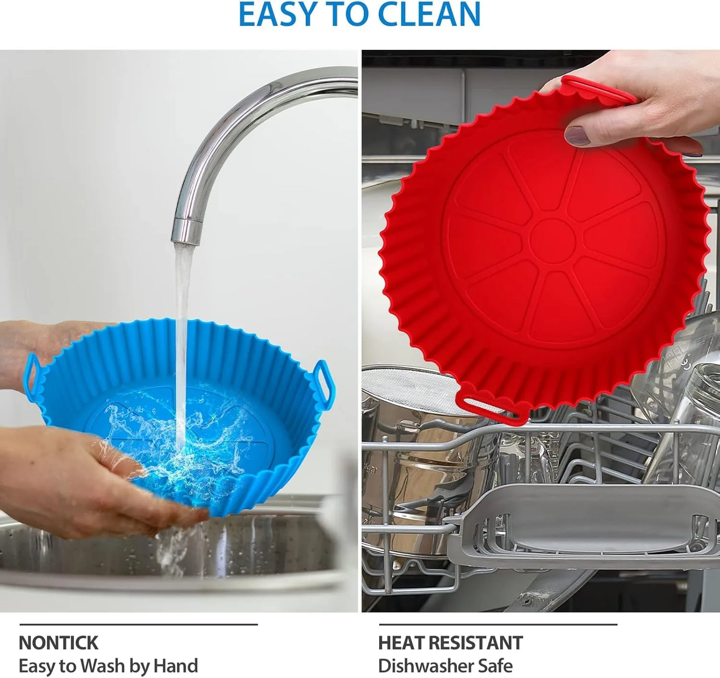 Reusable Silicone Air Fryer Liner – Non-Stick Baking Basket for Air Fryer & Oven
