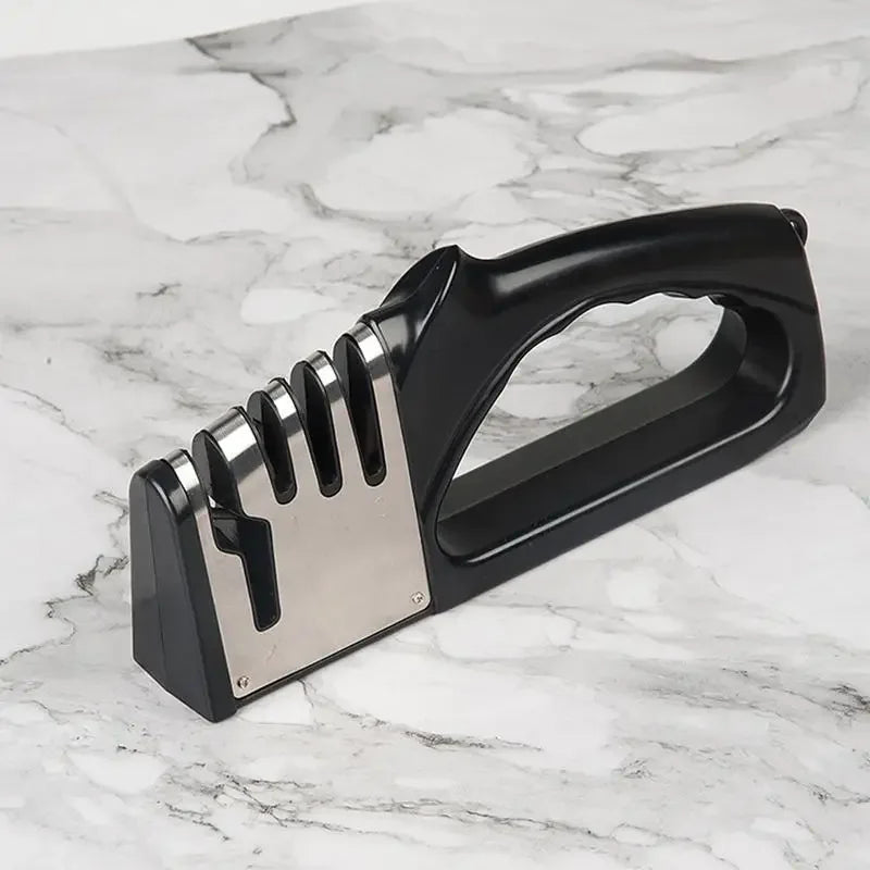 Kitchen Knife Sharpener 4-Stage – Non-Slip Professional Sharpening Tool