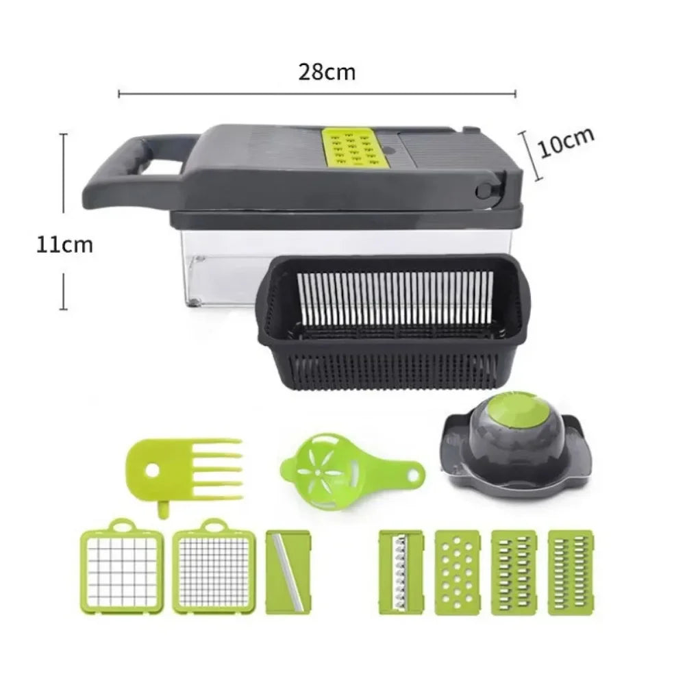 14-in-1 Multifunction Vegetable Chopper – Slicer, Dicer & Food Cutter with Container