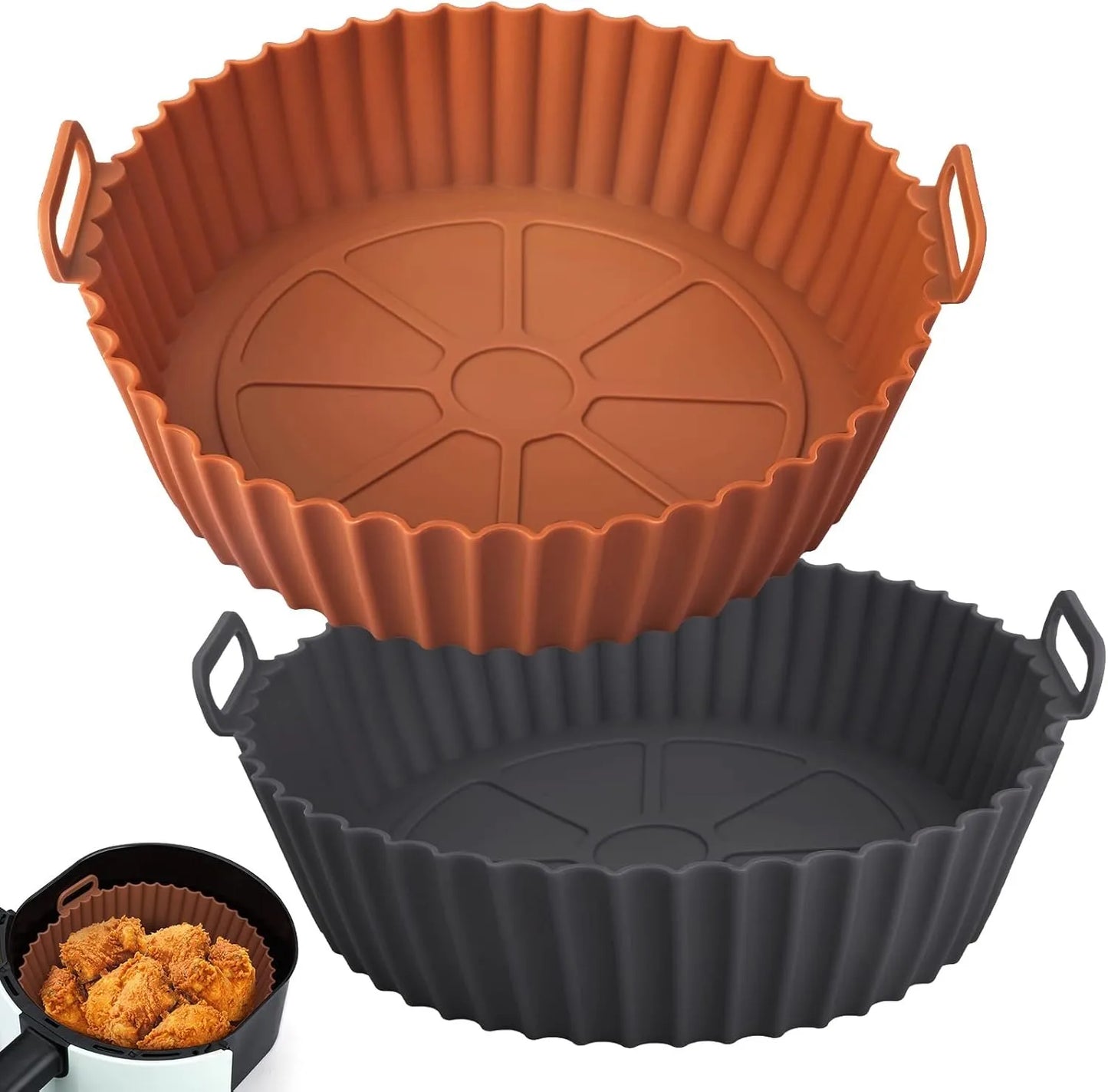 Reusable Silicone Air Fryer Liner – Non-Stick Baking Basket for Air Fryer & Oven