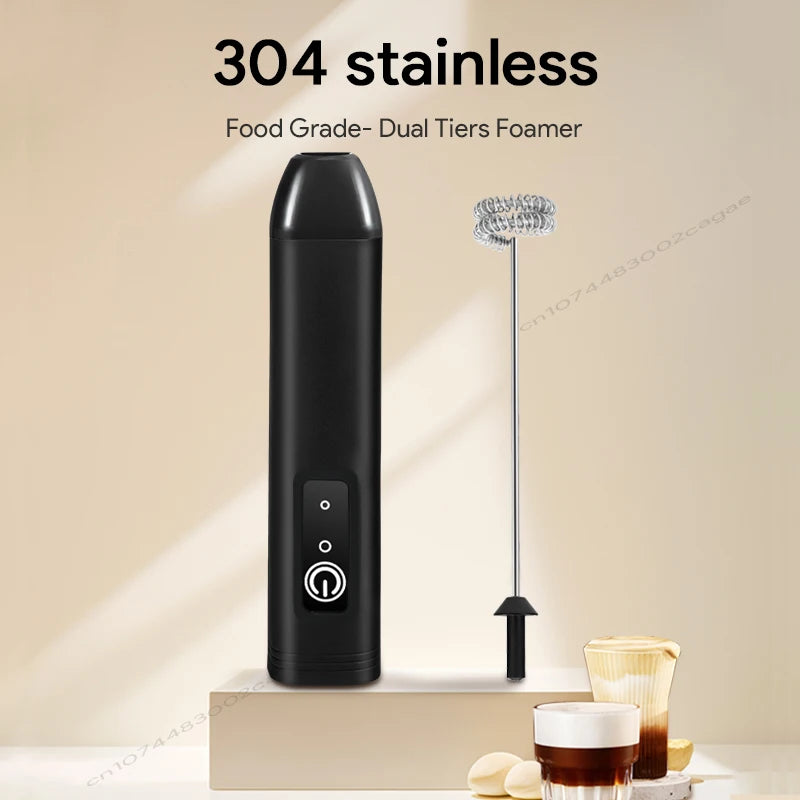 Electric Milk Frother & Coffee Whisk – Handheld Foam Maker for Coffee, Latte & Eggs