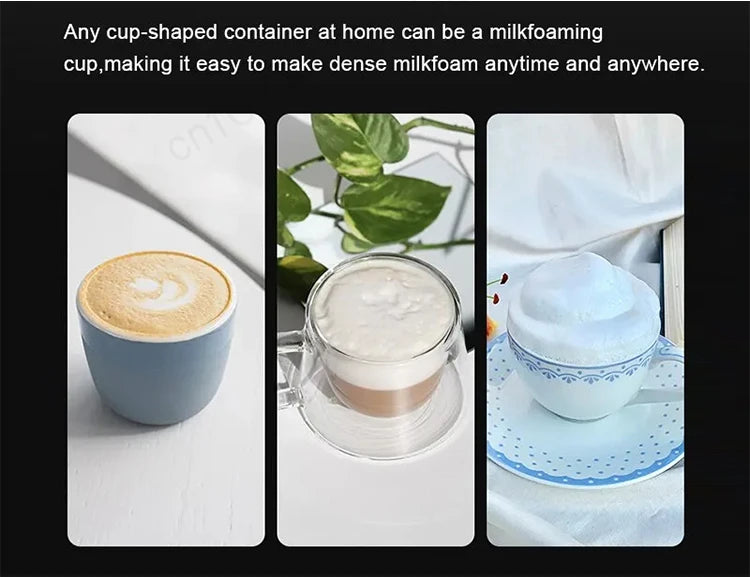 Electric Milk Frother & Coffee Whisk – Handheld Foam Maker for Coffee, Latte & Eggs