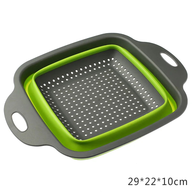 Collapsible Vegetable Washing Basket – Foldable Kitchen Colander & Fruit Strainer