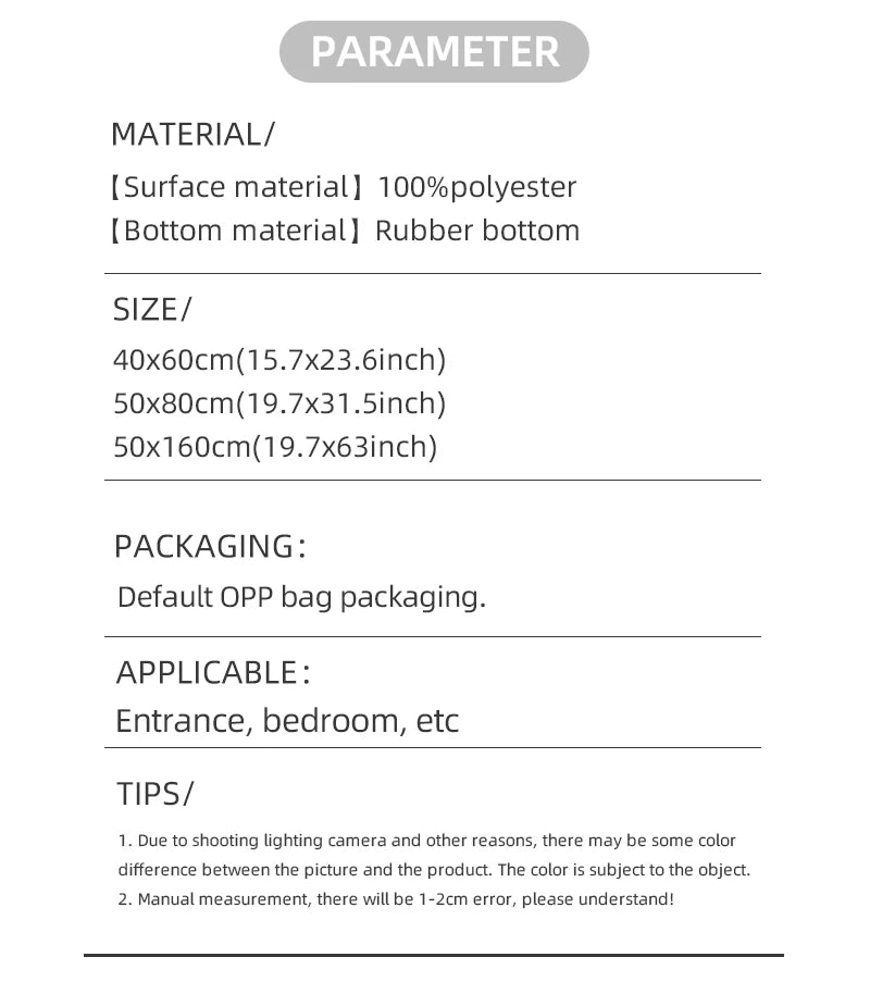 Waterproof Anti-Slip Kitchen Floor Mat – Absorbent Non-Skid Door & Entryway Rug