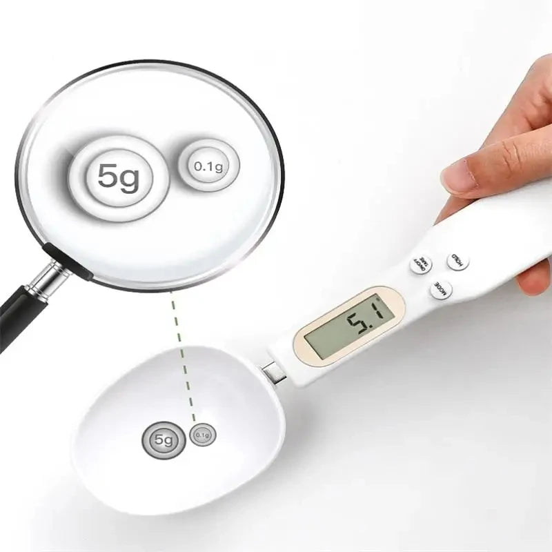 Digital Measuring Spoon Scale – LCD Kitchen Scale for Precise Coffee & Baking Measurements