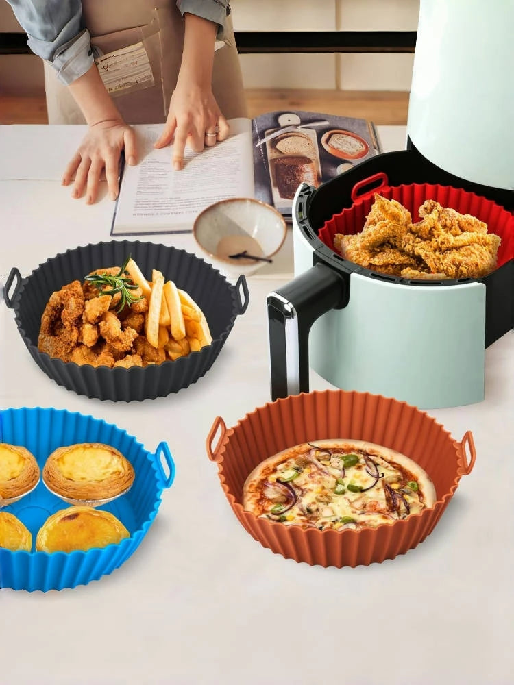Reusable Silicone Air Fryer Liner – Non-Stick Baking Basket for Air Fryer & Oven
