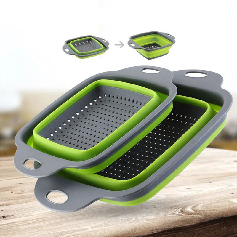 Collapsible Vegetable Washing Basket – Foldable Kitchen Colander & Fruit Strainer