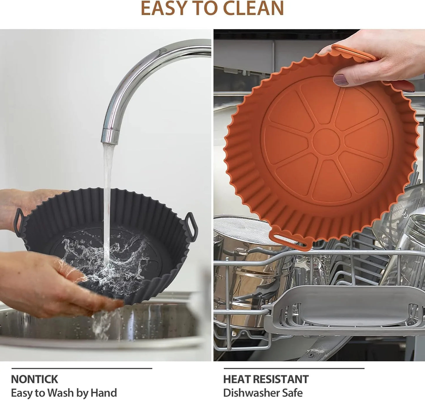 Reusable Silicone Air Fryer Liner – Non-Stick Baking Basket for Air Fryer & Oven