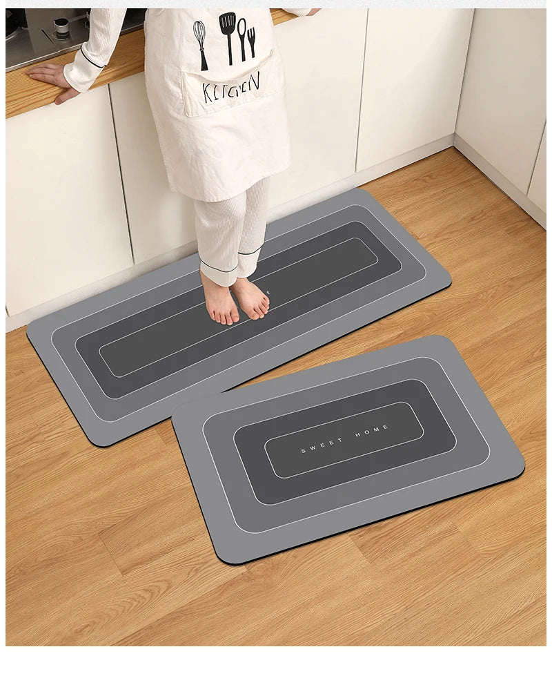 Waterproof Anti-Slip Kitchen Floor Mat – Absorbent Non-Skid Door & Entryway Rug