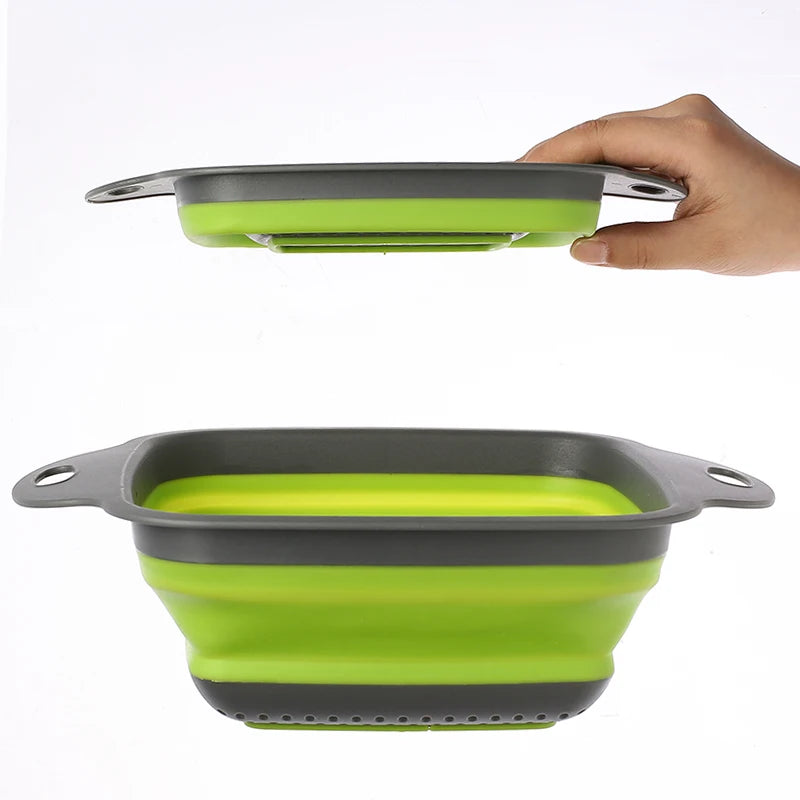Collapsible Vegetable Washing Basket – Foldable Kitchen Colander & Fruit Strainer