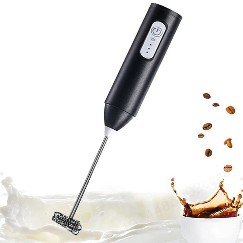 Electric Milk Frother & Coffee Whisk – Handheld Foam Maker for Coffee, Latte & Eggs