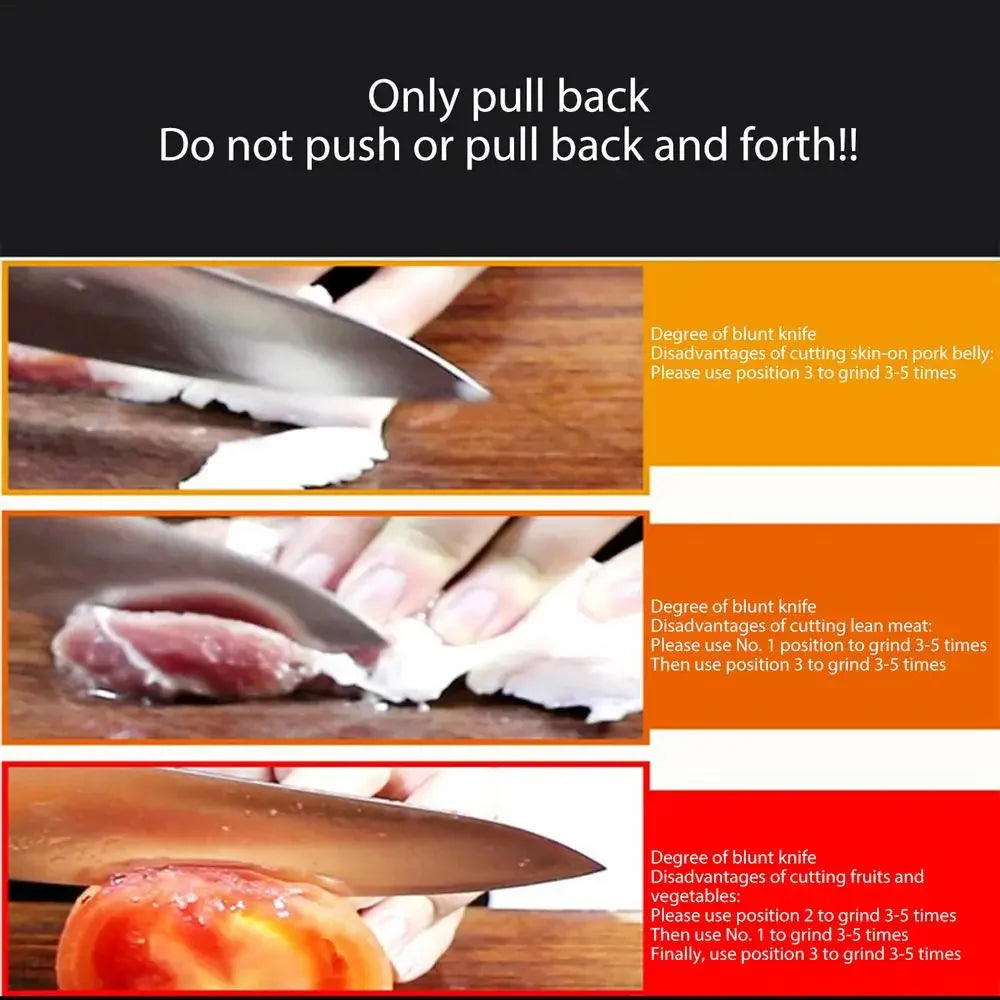 Kitchen Knife Sharpener 4-Stage – Non-Slip Professional Sharpening Tool