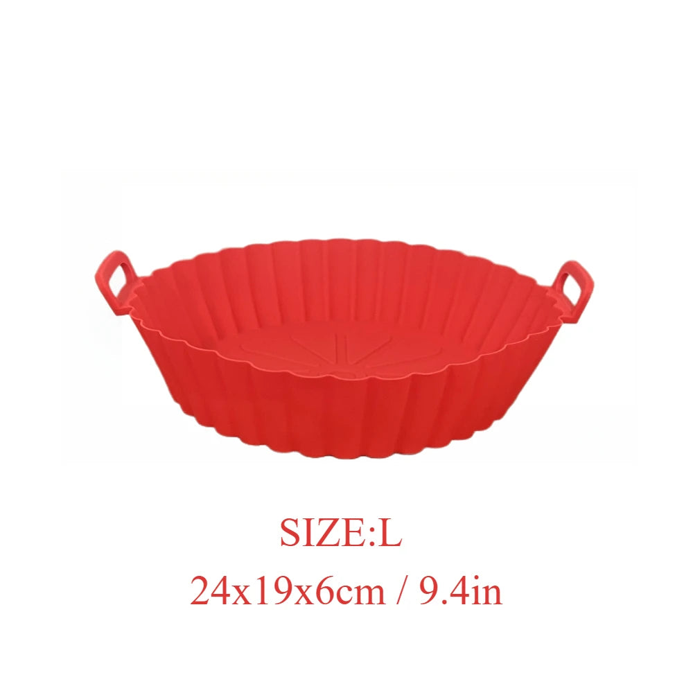 Reusable Silicone Air Fryer Liner – Non-Stick Baking Basket for Air Fryer & Oven